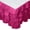 Hot Pink, variant on Mocassi Multi-Ruffle Bed Skirt, Wrinkle and Stain Resistant, 1500 Thread Count, 15 inch Drop, Full, Snowy White