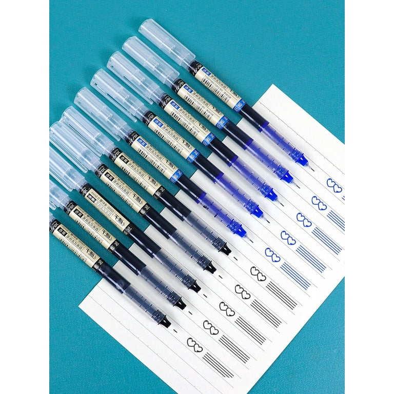 Bemlp Gel Ink Pen Extra Fine Point Pens Ballpoint Pen 0.35Mm Blue