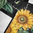 thumbnail image 6 of Valance for Windows,Farmhouses Sunflower Leaves Valances Curtain Rod Pocket Valance for Kitchen Bedroom Living Room Bathroom,Black White Buffalo Plaid Short Curtains Window Treatment 54x18in, 6 of 9