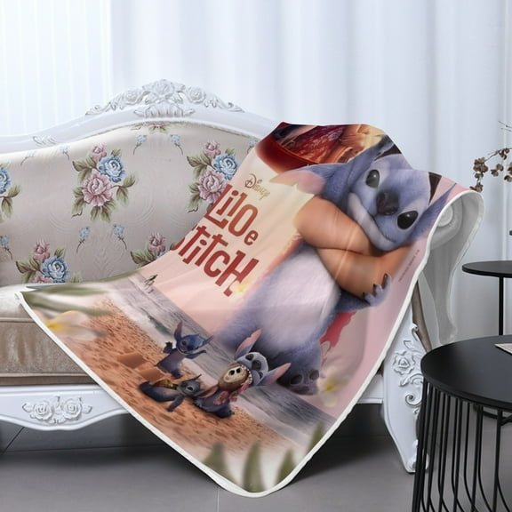 Stitch*! The Movie Ice Silk Blanket.40"x50"