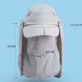thumbnail image 4 of Men Outdoor Removable Sunscreen Quick Dry Baseball Hat for Climbing Fishing Army Green, 4 of 8