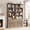 Gray, variant on Walsunny Bookcase with Doors, 6 Tier Farmhouse Bookshelf with Storage Cabinet for Living Room Home Office, Black