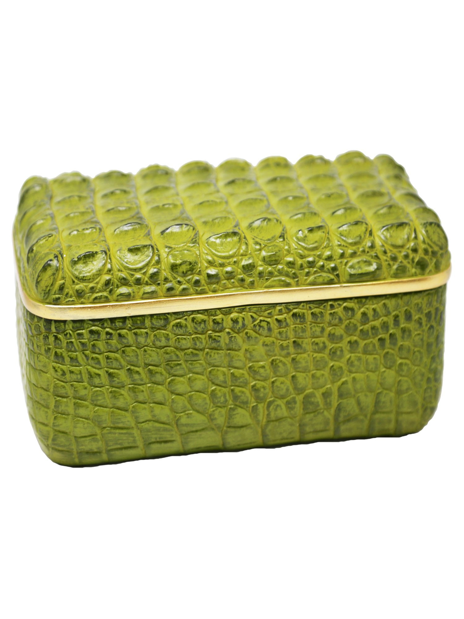 Sagebrook Home Green Alligator Skin Box Walmart Com