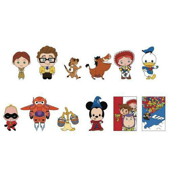 3D Figural Foam Bag Clip Disney Series 57 Anniversary Mystery Box (24 Packs)