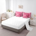 thumbnail image 5 of Castle Fairy Halloween Skull 7-Piece Twin Bedding,Vintage Boho Paisley Cross Bedding Comforter Set,Crimson White,Reversible, 5 of 7