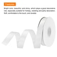 thumbnail image 3 of 3/4 Inch 25 Yard Satin Ribbon Grosgrain Thin Solid Silk Wedding Bouquet Ribbon for Gift Wrapping Pure White, 3 of 6