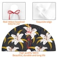 thumbnail image 4 of Yiaed Lilies Flowers Print Christmas Tree Skirt , Tree SkirtsTree Mat for Christmas Winter Holiday Indoor Decorations-36", 4 of 7