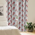 thumbnail image 3 of Ambesonne Watercolor Window Curtains, Valentines Day Rose, Each 28" W x 63" L, Ruby Reseda Green Black, 3 of 5