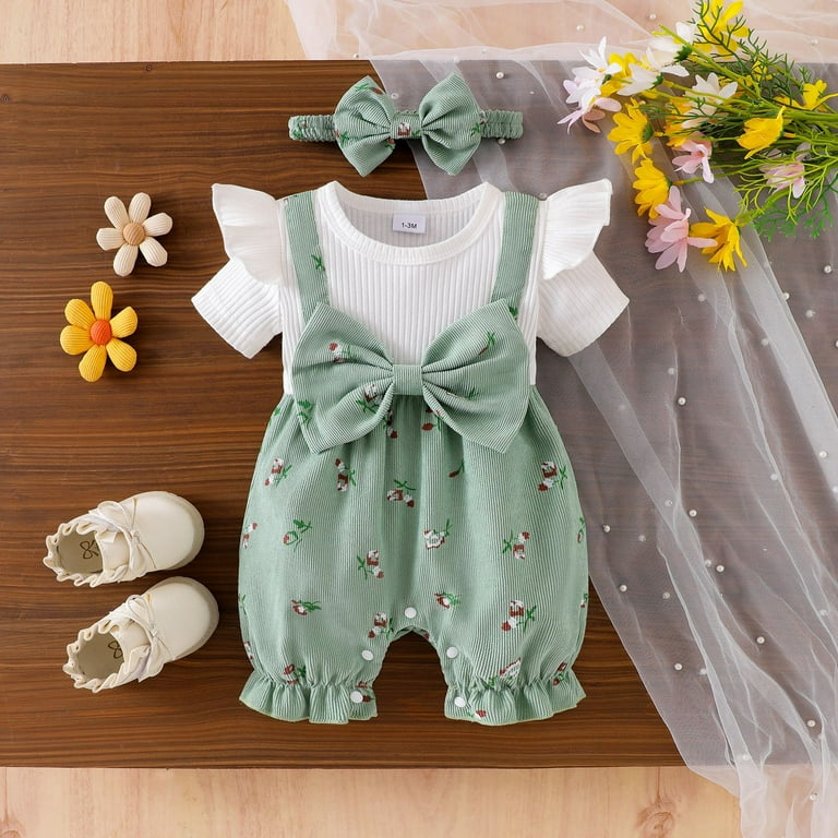 lime green infant dress SHEIN Green Plaid Floral Embroidery Cami Dress Newborn Baby Dresses Flared A-Line High Waist Vacation Summer Casual Party Photoshoot Outfit,3-6M
