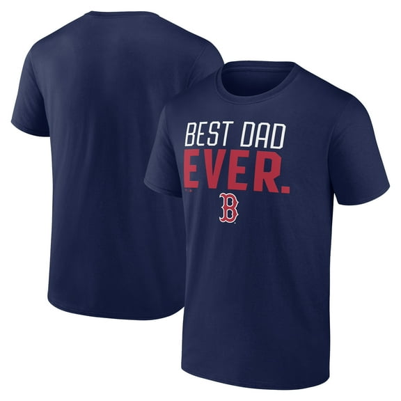 Men's Navy Boston Red Sox Best Dad Ever T-Shirt