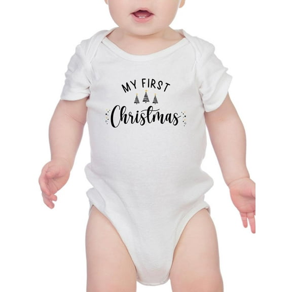 Frist Christmas Bodysuit Infant -Smartprints Designs, 12 Months
