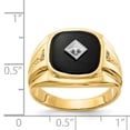 thumbnail image 3 of Auriga 14k Yellow Gold A Diamond Men's ring Size- 10, 3 of 6