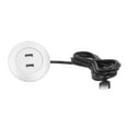 thumbnail image 3 of Flush Mount USB Charging Socket for Home Use - Dual Ports, Silver, 3 of 8