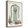 thumbnail image 3 of Festive Front Door I - Framed Gallery Wrapped Holiday Canvas - 25 x 37 - Rosewood Frame, 3 of 8