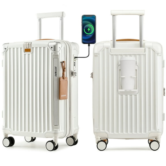 Joyway Valise Cabine Extensible Rigide 20 Pouces Bagage Cabine Port USB Porte-Gobelet Cadenas TSA Valise