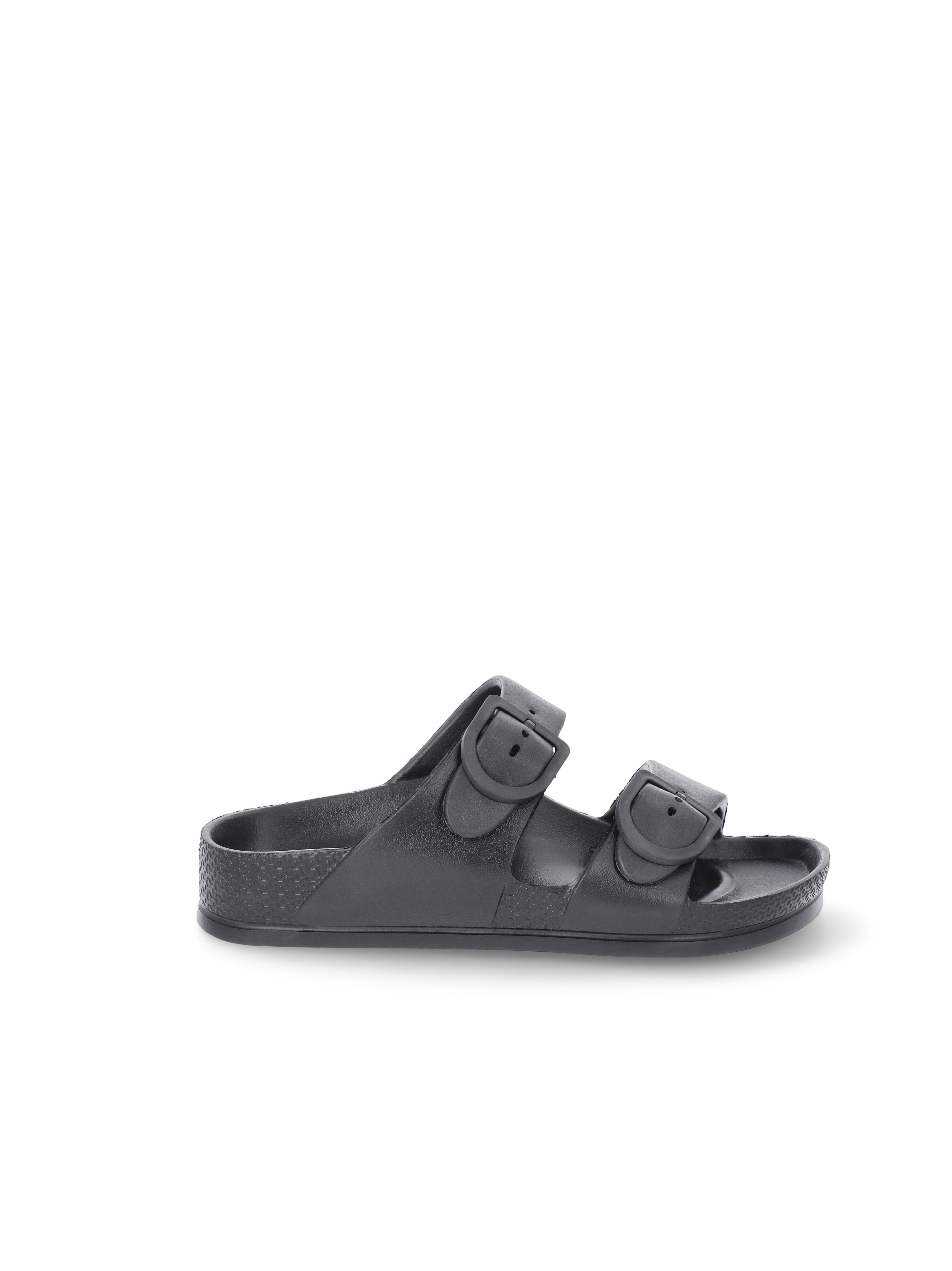 No Boundaries Women's Two Buckle Slide Sandals
