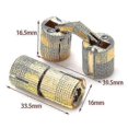 thumbnail image 2 of 4-Piece 16mm Brass Concealed Hinge Set, Barrel Furniture Hinge for Cabinet Door, 2 of 5