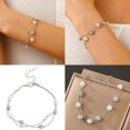 thumbnail image 2 of Sophisticated Two Layer Pearls Bracelet Exquisite Pearls and Rhinestones Bracelet Accessory for Enhancing Any Outfit, 2 of 4
