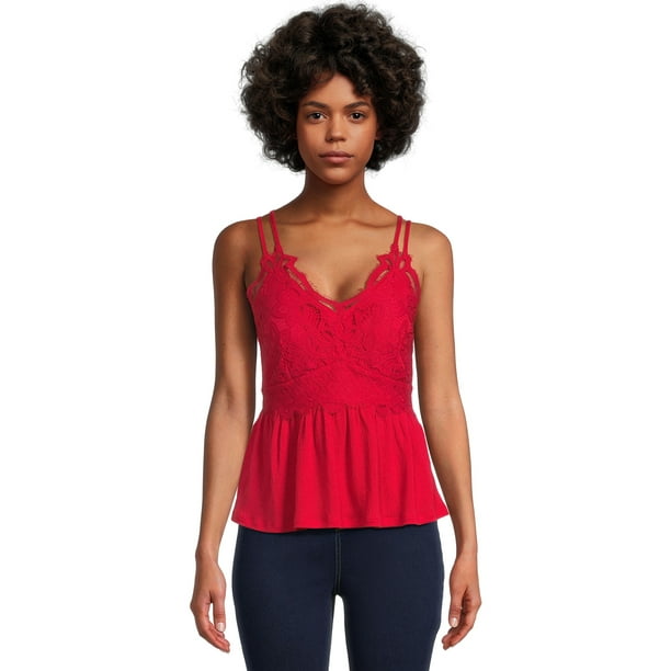 No Boundaries Juniors Crochet Babydoll Top