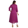 thumbnail image 4 of Moomaya Embroidered Kurti 3/4 Sleeve Button Down Long Ethnic Kurta For Women Indian, 4 of 6