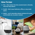 thumbnail image 5 of Humidifiers, Set of 2 Stone Decorative Ceramic Natural Water Humidifier, Non-Electric Battery Free for Bedrooms, Great for Babies by Bluestone, 5 of 7