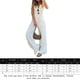thumbnail image 2 of Trajes De Verano De 2 Piezas Blusas de mujer Pantalones superiores Cintura elástica Lino Turn Down Collar Cuello en V Traje diario Cgtredaw Blanco L para Mujer, 2 of 7