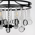 thumbnail image 5 of ARC USA 4-Light Modern Black Electric Crystal Pendant Chandelier, 5 of 8