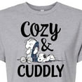 thumbnail image 3 of Peanuts - Cozy And Cuddly - Juniors Cropped Cotton Blend T-Shirt, 3 of 6