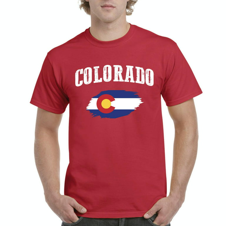 hastighed Forsendelse tak skal du have NIB - Men's T-Shirt Short Sleeve, up to Men Size 5XL - Colorado Flag -  Walmart.com