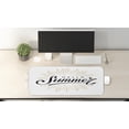 thumbnail image 2 of Hello Summer Computer Mouse Pad, Simplistic Hand Drawn Lettering Typography Holiday Party, Rectangle Non-Slip Rubber Mousepad Large, 31" x 12" Gaming Size, Charcoal Grey White, by Ambesonne, 2 of 2