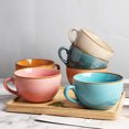 thumbnail image 6 of Soup Bowls With Handles, Microwave Safe Bowls, Microwave Soup Bowl With Lid, Soup Mug With Lid, Soup Cups With Handles-orange-16x14x8cm, 700ml, 6 of 7