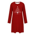 thumbnail image 2 of Censtreet Christmas Nightgowns for Women Long Sleeve Sleepshirt Button Down Nightshirt Soft Pajamas Dress Casual Sleepwear, 2 of 6