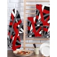 thumbnail image 2 of Red Black Geometric Kitchen Dish Towels for Drying Dishes Set of 3, Modern Art Abstract Grey Line Waffle Weave Microfiber Hand Tea Bathroom Towels Quick Dry & Absorbent Towel 15.7x23.6, 2 of 7
