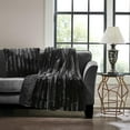 thumbnail image 1 of Home Essence York fourrure brossée solide long jeté, 1 of 6