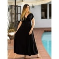thumbnail image 4 of Womens Metallic Knit Maxi Dress, 4 of 10