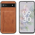 thumbnail image 2 of for Google Pixel 6A 2022 Case, Slim PU Leather Wallet Case Credit Card Slot Holder Lightweight Protective Case with Kickstand for Google Pixel 6A 2022 (Brown), 2 of 11