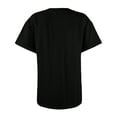 thumbnail image 5 of Women Shirts Product Classification Featuring Street Solid Button Front Shirt Casual Oversized Poplin Top Everyday Comfort for Work and Leisure, S, Black, 5 of 5