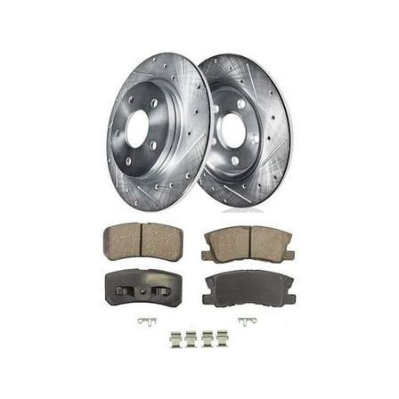 Rear Brake Pad and Rotor Kit - Compatible with 2008 - 2014 Dodge Avenger 2009 2010 2011 2012 2013