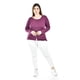 thumbnail image 4 of Blusa con espalda de encaje Roman Fashion / Tallas Extras, 1552 (Morado) violeta oscuro 40, 4 of 5