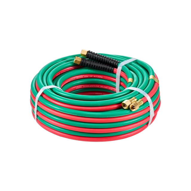 VEVOR Oxygen Acetylene Hose 1/4-Inch x 50FT R Grade Hose 300PSI Max Working Pressure