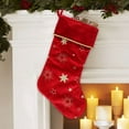 thumbnail image 4 of Holiday time Red Velvet Glitter Stocking,20 inch,red colour, 4 of 4