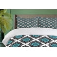thumbnail image 4 of Ambesonne Floral Duvet Cover Set, Victorian Antique Style, 2-Calking, Black Aqua White, 4 of 7