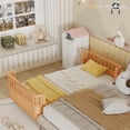 thumbnail image 5 of Mirightone Baby Low to Ground Montessori Wood Bed Frame with Slats and Removable Side Rails, Twin Size, 5 of 8