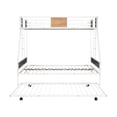 thumbnail image 5 of Metal Twin Over Full Bunk Beds with Trundle Bed,Twin Bunk Beds for Kids Adults Teens,Heavy-duty Metal Bunk Bed for Three with Safety Guard Rail and Ladders,Space-Saving Bunk Bed for Boys, Girls, Kids, 5 of 7