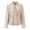 Beige, variant on Lovskoo 2024 Women's Leather Jacket Long Sleeve Stand Collar Slim Fitting Zipper Motorcycle Jacket Beige