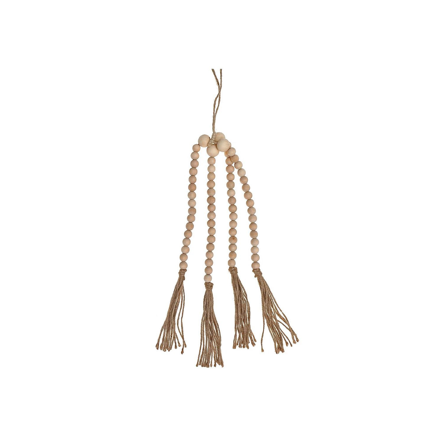 IH Casa Decor 24" Quadruple Bead Garland Natural - Set of 2