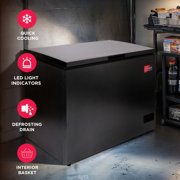 Frigidaire 10 Cu. ft. Garage Ready Chest Freezer in Black Granite Finish, Large Deep Freezer for Garage, Kitchen, Basement, Bulk Food Storage