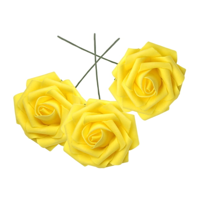 Flores artificiales Naiovety 50 Piezas realistas Amarillo