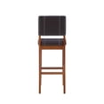 thumbnail image 6 of Pemberly Row 30.5" Faux Leather & Wood Bar Stool in Walnut/Deep Brown, 6 of 15