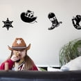 thumbnail image 5 of Cowboy Boots Wall Decals Cowboy Hats Vinyl Wall Stickers Rustic Western Wall Decor Cowboy Riding Horse Wall Decorations for Club Home Bedroom Decorations Wall Sticker Vinyl Transfer DIY, 5 of 9